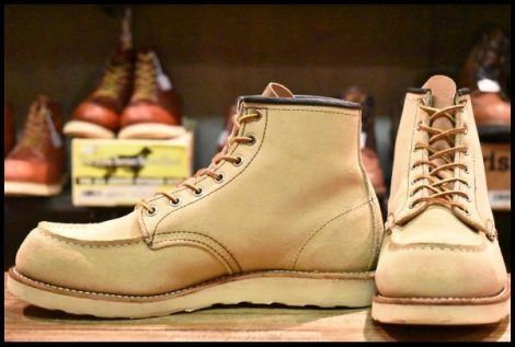 【9E 美品 11年】レッドウィング 8173 スエード アイリッシュセッター ホーソーン ラフアウト モックトゥ ブーツ redwing HOPESMORE