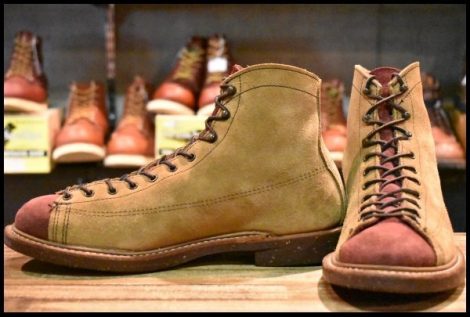 【8.5D 良品 15年 限定】レッドウィング 2997 スエード ワイドパネル ラインマン モハヴェ マルーン ブーツ redwing HOPESMORE
