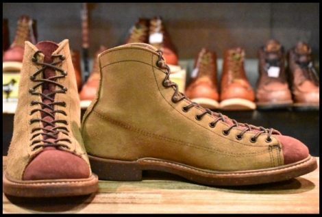 【8.5D 良品 15年 限定】レッドウィング 2997 スエード ワイドパネル ラインマン モハヴェ マルーン ブーツ redwing HOPESMORE