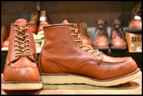 【7.5E 良品 09年】レッドウィング 8875 アイリッシュセッター 赤茶 オロラセット モックトゥ ブーツ 編み上げ redwing HOPESMORE