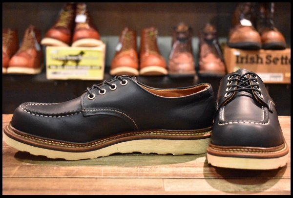 【8D 美品 10年】レッドウィング 8106 オックスフォード 黒 ブラッククローム モックトゥ ローカット 短靴 ブーツ redwing HOPESMORE