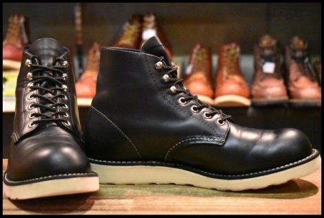 【8D 良品 犬タグ復刻 21年】レッドウィング 8165 アイリッシュセッター 黒 ブラッククローム プレーントゥ ブーツ redwing HOPESMORE