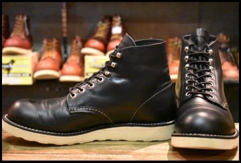 【8D 良品 犬タグ復刻 21年】レッドウィング 8165 アイリッシュセッター 黒 ブラッククローム プレーントゥ ブーツ redwing HOPESMORE