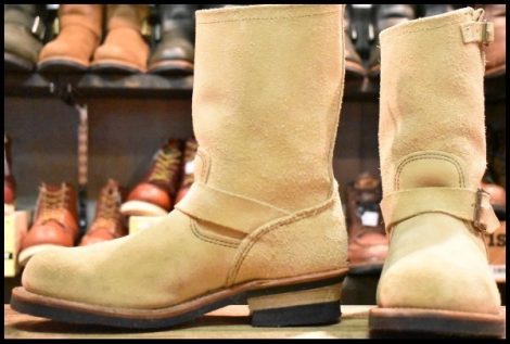 【8D 良品 10年】レッドウィング 8268 スエード エンジニア ホーソーンアビレーンラフアウト スチールトゥ ブーツ redwing HOPESMORE