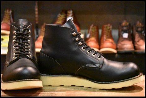 【8D 良品 羽タグ 97年】レッドウィング 8165 アイリッシュセッター 黒 ブラッククローム プレーントゥ 編み上げ ブーツ redwing HOPESMORE