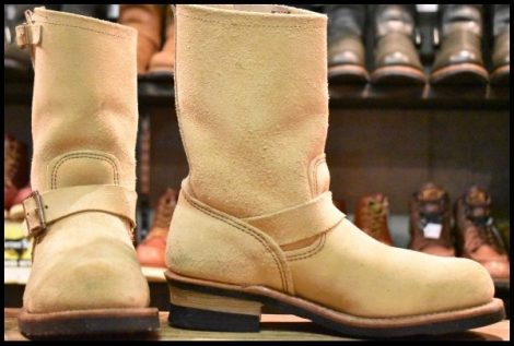 【8D 良品 10年】レッドウィング 8268 スエード エンジニア ホーソーンアビレーンラフアウト スチールトゥ ブーツ redwing HOPESMORE