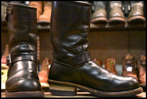 【7D 良品 PT91プリント】レッドウィング 2268 エンジニア ブラッククローム スチールトゥ プルオン ブーツ redwing HOPESMORE
