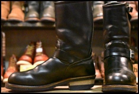 【7D 良品 PT91プリント】レッドウィング 2268 エンジニア ブラッククローム スチールトゥ プルオン ブーツ redwing HOPESMORE