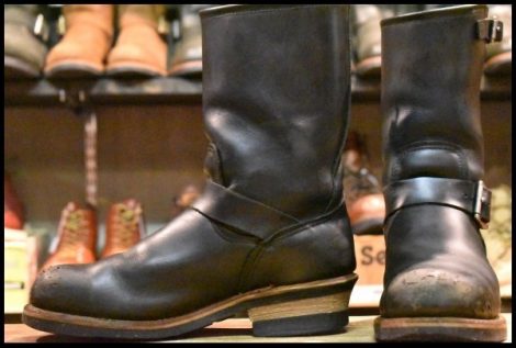 【7D 良品 06年】レッドウィング 2268 エンジニア 黒 ブラッククローム スチールトゥ ブーツ redwing HOPESMORE