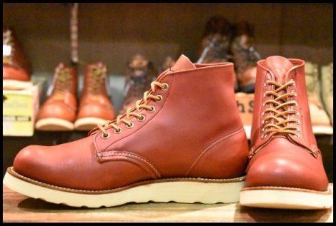 【8.5D 美品 犬タグ LEGEND 98年】レッドウィング 8166 アイリッシュセッター 赤茶 オロラセット プレーントゥ ブーツ redwing HOPESMORE