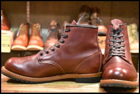 【8D 良品 15年】レッドウィング 9011 ベックマン ブラックチェリー フェザーストーン プレーントゥ 9411 ブーツ redwing HOPESMORE