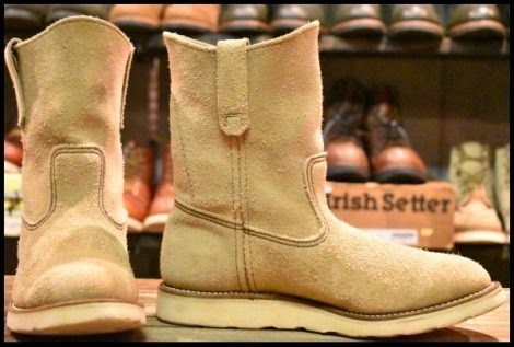 【7.5E 良品 旧羽タグ 96年】レッドウィング 8168 スエード ペコス タン ラフアウト プルオン ブーツ redwing pecos HOPESMORE
