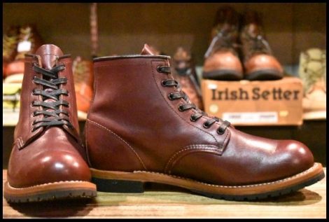 【8D 良品 15年】レッドウィング 9011 ベックマン ブラックチェリー フェザーストーン プレーントゥ 9411 ブーツ redwing HOPESMORE
