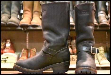 【8B 良品 11年】WESCO ウエスコ カスタムボス ブラック 黒 11インチハイト ビブラム100シングル ブーツ BOSS HOPESMORE