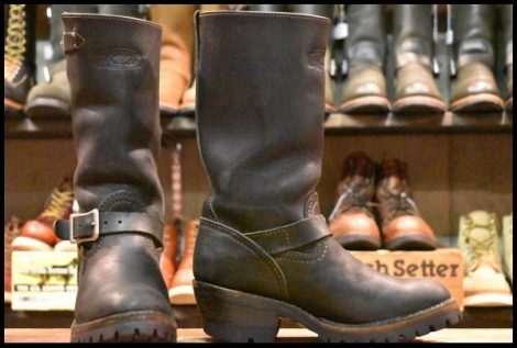 【8B 良品 11年】WESCO ウエスコ カスタムボス ブラック 黒 11インチハイト ビブラム100シングル ブーツ BOSS HOPESMORE