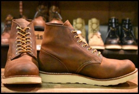 【9D 良品 17年】レッドウィング 9111 茶 カッパー ラフ＆タフ プレーントゥ 編み上げ レースアップ ブーツ redwing HOPESMORE