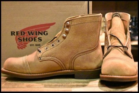 【7.5D 箱付 未使用 22年】レッドウィング 8083 アイアンレンジャー ミュールスキナー スエード 編み上げ ブーツ redwing HOPESMORE