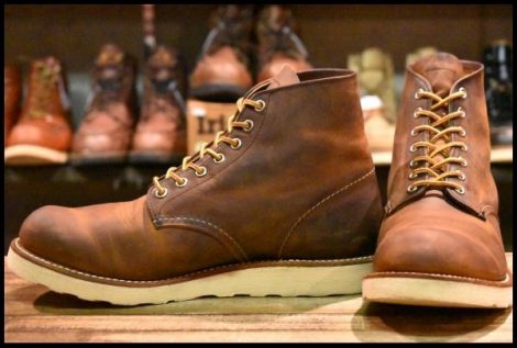 【9D 良品 17年】レッドウィング 9111 茶 カッパー ラフ＆タフ プレーントゥ 編み上げ レースアップ ブーツ redwing HOPESMORE