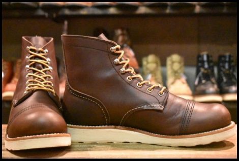 【9D 箱付 美品 23年】レッドウィング 8088 アイアンレンジャー アンバーハーネス 茶 編み上げ レースアップ ブーツ redwing HOPESMORE