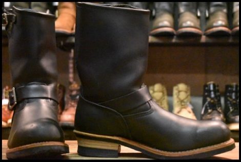 【10D 良品 08年】レッドウィング 2268 エンジニア 黒 ブラッククローム スチールトゥ ブーツ redwing HOPESMORE