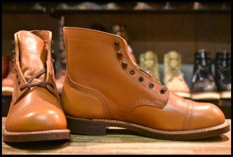 【8D 箱付 未使用 18年】レッドウィング 8011 アイアンレンジ マンソン ホワイト アッシュセトラー キャップトゥ ブーツ redwing HOPESMORE