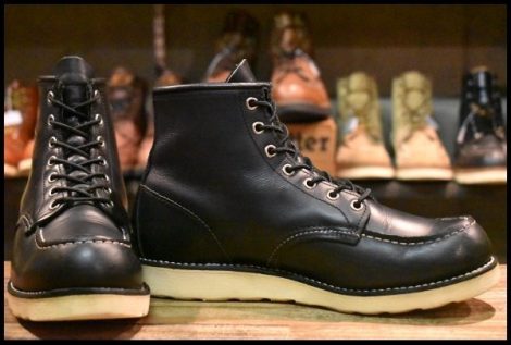 【8.5D 良品 11年】レッドウィング 8179 アイリッシュセッター 黒 ブラッククローム モックトゥ 編み上げ ブーツ redwing HOPESMORE
