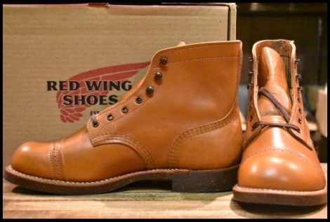 【8D 箱付 未使用 18年】レッドウィング 8011 アイアンレンジ マンソン ホワイト アッシュセトラー キャップトゥ ブーツ redwing HOPESMORE