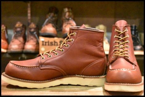 【9D 美品 07年】レッドウィング 9106 アイリッシュセッター 赤茶 レッドブラウン モックトゥ 編み上げ 8875 ブーツ redwing HOPESMORE