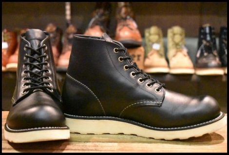 【7D 美品 16年】レッドウィング 8165 アイリッシュセッター 黒 ブラッククローム プレーントゥ 編み上げ ブーツ redwing HOPESMORE