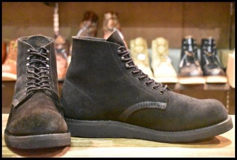【9D 箱付 美品 アローズ別注 19年】レッドウィング 1989 黒スエード アイリッシュセッター ブラック 編み上げ ブーツ redwing HOPESMORE