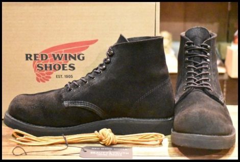【9D 箱付 美品 アローズ別注 19年】レッドウィング 1989 黒スエード アイリッシュセッター ブラック 編み上げ ブーツ redwing HOPESMORE