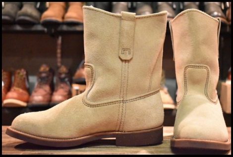 【8EEE 美品 羽タグ】レッドウィング 1188 スエード ペコス タン ラフアウト ベージュ ブーツ redwing pecos HOPESMORE