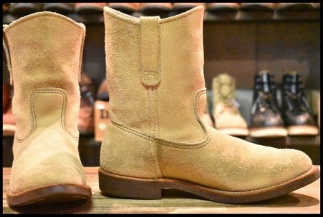 【8E 箱付 良品 04年】レッドウィング 1188 スエード ペコス ホーソーンアビレーンラフアウト ベージュ ブーツ redwing pecos HOPESMORE