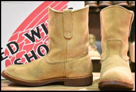 【8E 箱付 良品 04年】レッドウィング 1188 スエード ペコス ホーソーンアビレーンラフアウト ベージュ ブーツ redwing pecos HOPESMORE