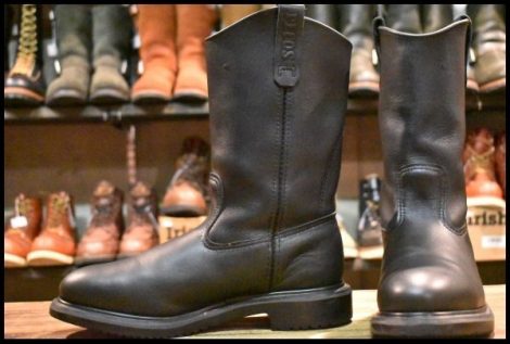 【8D 美品 06年】レッドウィング 2253 ペコス 黒 ブラッククローム スチールトゥ 8155 1180 ブーツ redwing pecos HOPESMORE