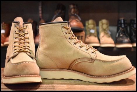【8.5D 良品 14年】レッドウィング 8173 スエード アイリッシュセッター ホーソーン ラフアウト モックトゥ ブーツ redwing HOPESMORE