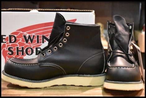 【8.5D 箱付 DEAD 羽タグ 00年】レッドウィング 8130 アイリッシュセッター 黒 ブラッククローム モック 8179 ブーツ redwing HOPESMORE
