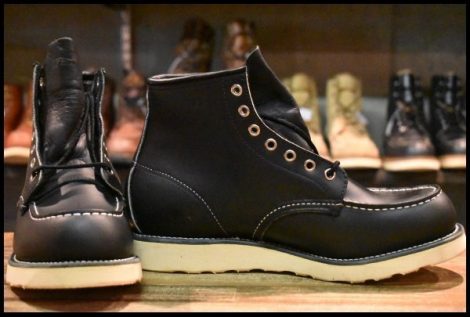 【8.5D 箱付 DEAD 羽タグ 00年】レッドウィング 8130 アイリッシュセッター 黒 ブラッククローム モック 8179 ブーツ redwing HOPESMORE