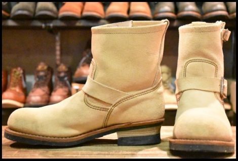 【9D 美品 11年】レッドウィング 2965 ショート スエードエンジニア ホーソーンアビレーンラフアウト スチール ブーツ redwing HOPESMORE