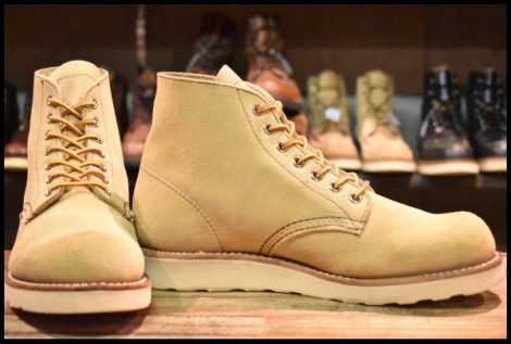 【7.5E 美品 犬タグ復刻 17年】レッドウィング 8167 スエード アイリッシュセッター タン ラフアウト 編み上げ ブーツ redwing HOPESMORE