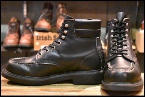 【7E 良品 羽タグ】レッドウィング 8133 スーパーソール 黒 ブラッククローム モックトゥ レースアップ ブーツ redwing HOPESMORE