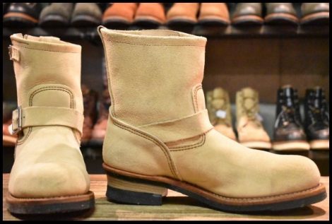 【9D 美品 11年】レッドウィング 2965 ショート スエードエンジニア ホーソーンアビレーンラフアウト スチール ブーツ redwing HOPESMORE