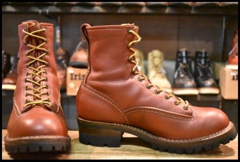 【8.5D 良品 09年】WESCO ウエスコ カスタムジョブマスターLTT レッドウッド 赤茶 ビブラム100 レースアップ ブーツ HOPESMORE