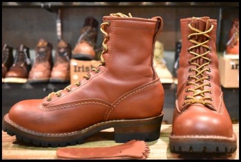 【8.5D 良品 09年】WESCO ウエスコ カスタムジョブマスターLTT レッドウッド 赤茶 ビブラム100 レースアップ ブーツ HOPESMORE
