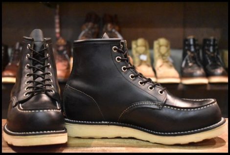 【8E 美品 07年】レッドウィング 8179 アイリッシュセッター 黒 ブラッククローム モックトゥ 編み上げ ブーツ redwing HOPESMORE