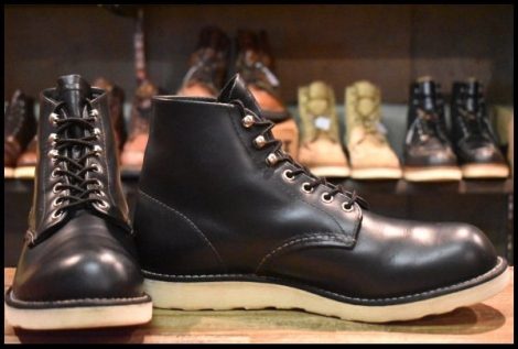 【9.5D 良品 犬タグ復刻 21年】レッドウィング 8165 アイリッシュセッター 黒 ブラッククローム プレーントゥ ブーツ redwing HOPESMORE