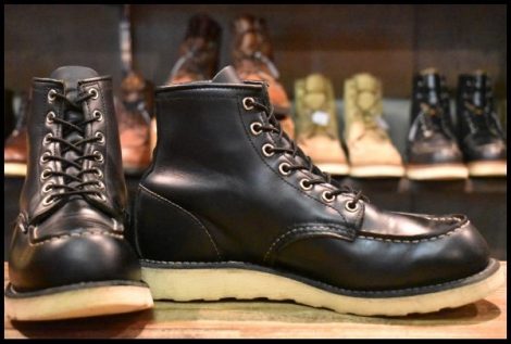 【7.5E 良品 犬タグ復刻 18年】レッドウィング 8179 アイリッシュセッター 黒 ブラッククローム モックトゥ ブーツ redwing HOPESMORE