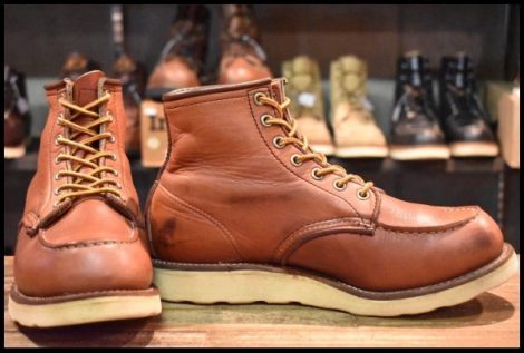【7.5E 良品 犬タグ 97年】レッドウィング 8875 アイリッシュセッター 赤茶 オロラセット モックトゥ 編み上げ ブーツ redwing HOPESMORE