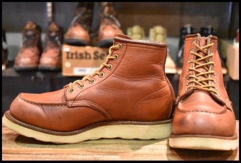 【7.5E 良品 犬タグ 97年】レッドウィング 8875 アイリッシュセッター 赤茶 オロラセット モックトゥ 編み上げ ブーツ redwing HOPESMORE