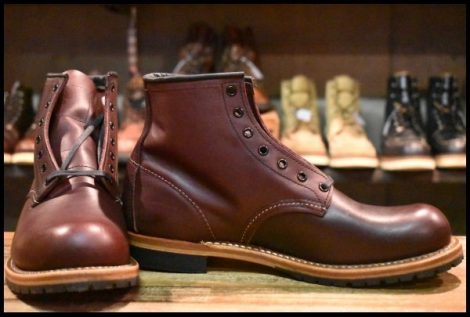 【8D 箱付 未使用 13年】レッドウィング 9011 ベックマン ブラックチェリー フェザーストーン プレーントゥ ブーツ redwing HOPESMORE